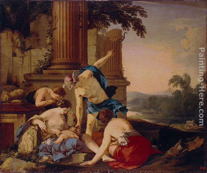 Infancy of Achilles painting - Laurent De La Hire Infancy of Achilles art painting